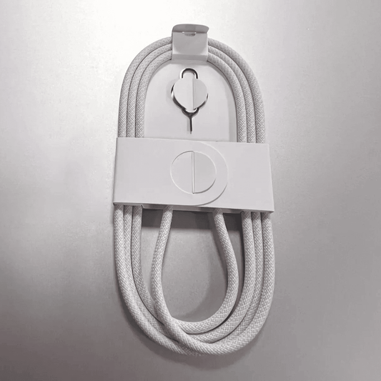 Genuine Apple USB-C to USB-C Fast Charging Cable – 1m (3ft) – OEM Type-C Data Sync Cord for iPhone 15/16/16 Pro Max, iPad & More – White - HTT Mobiles