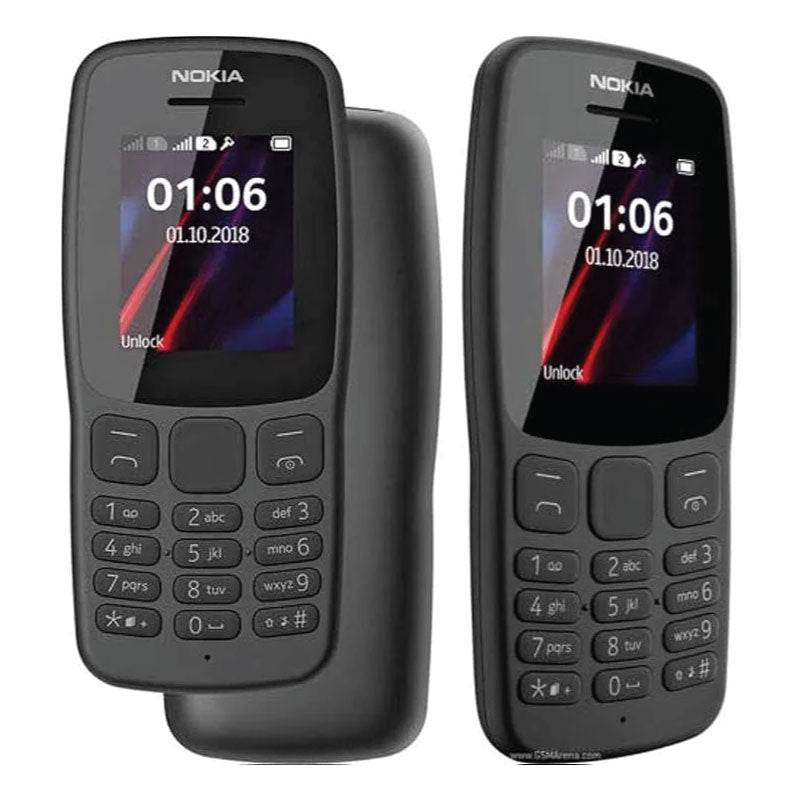 Nokia 106 Dual SIM Basic Mobile Phone (Dark Grey) - HTT Mobiles