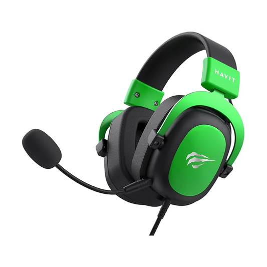 Havit Gamenote H2002D Gaming Headset – 53mm Drivers, Omnidirectional Mic – Green/Black