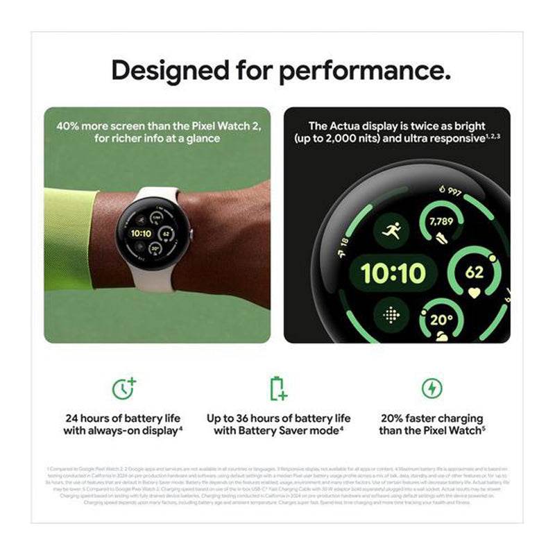 Google Pixel Watch 3 (41 mm) Android smartwatch Obsidian - HTT Mobiles