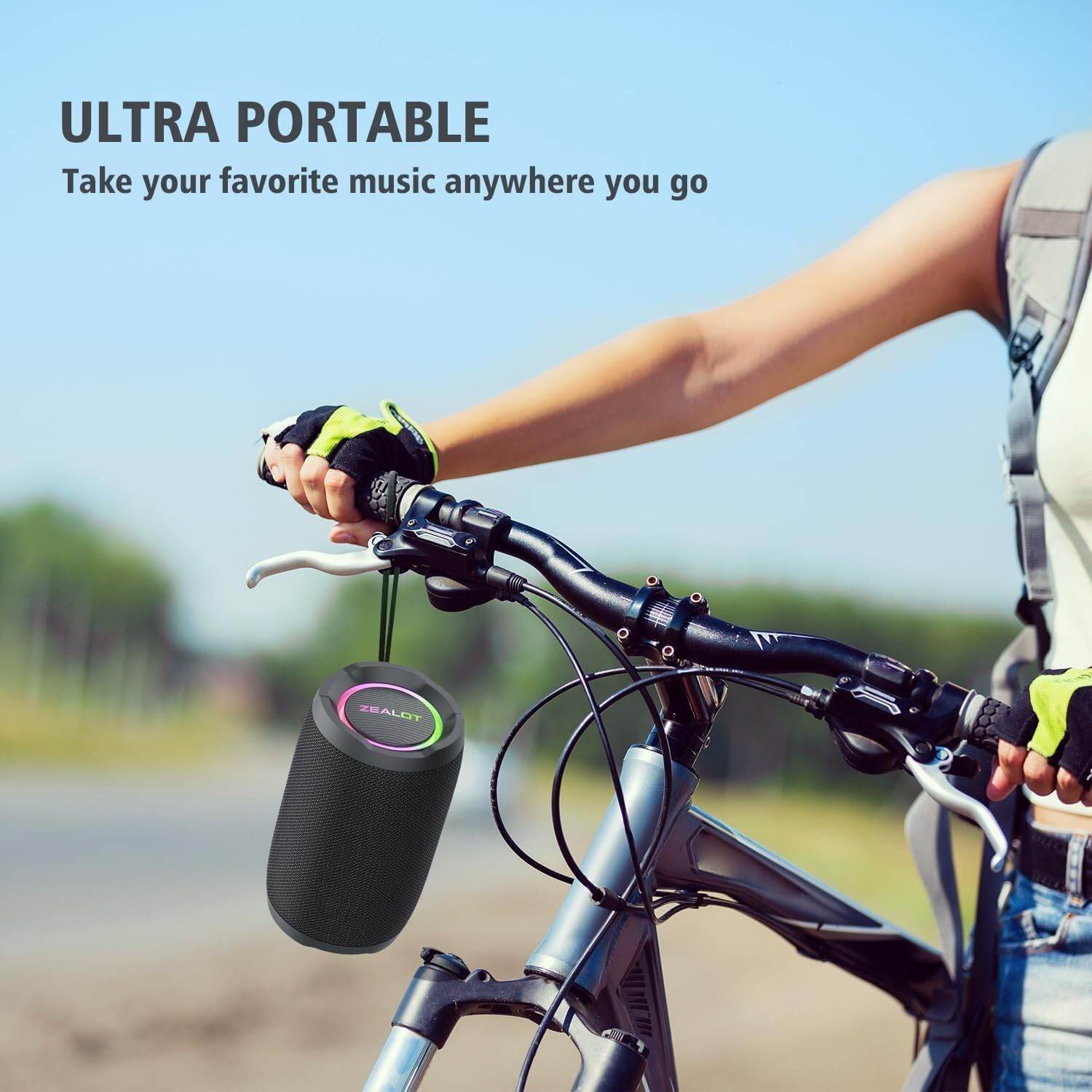 ZEALOT S49 Waterproof Bluetooth Speaker with RGB Lights - HTT Mobiles