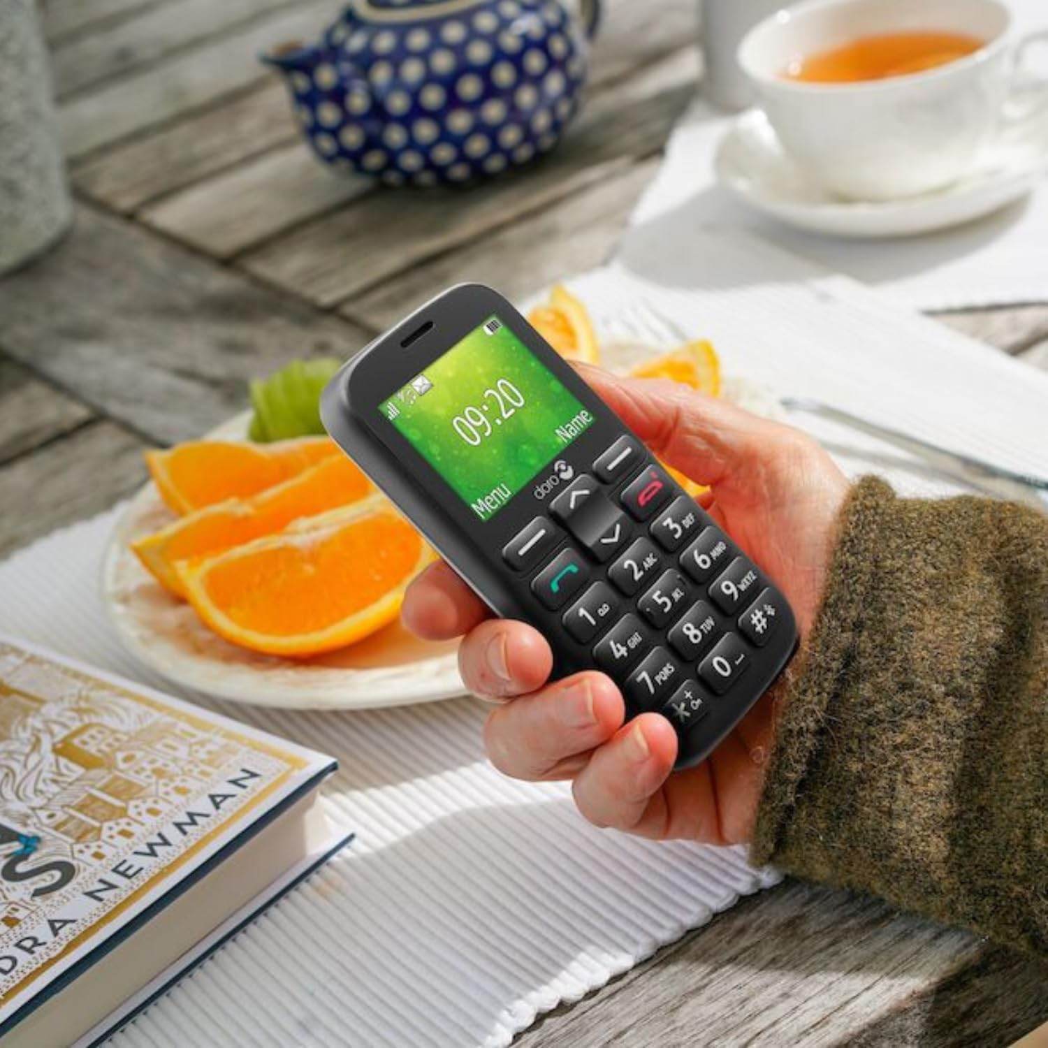 Doro 1380 Dual SIM Mobile Phone for Seniors (Black) - HTT Mobiles