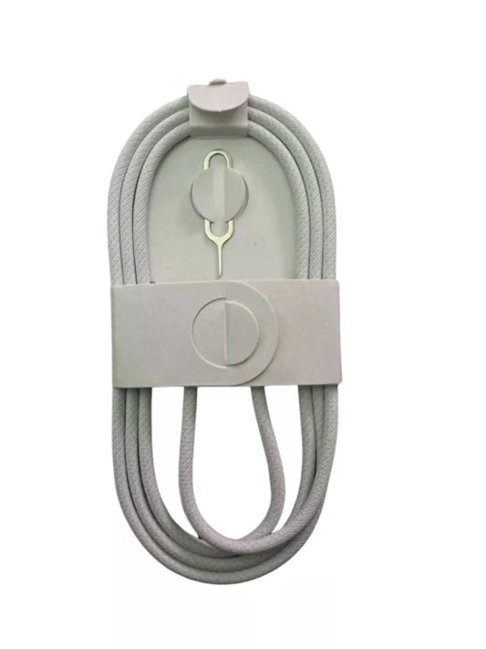 Genuine Apple USB - C to USB - C Fast Charging Cable – 1m (3ft) – OEM Type - C Data Sync Cord for iPhone 15/16 Pro, iPad, MacBook & More (White) - HTT Mobiles