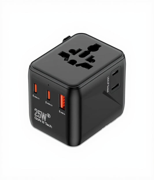 HAVAL 25W Fast Charger + Universal Adapter – Multi - Port Wall Plug with 2x USB - C & 1x USB - A Ports, PD/QC Compatible - HTT Mobiles