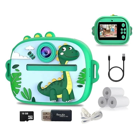 Kids instant print camera in green