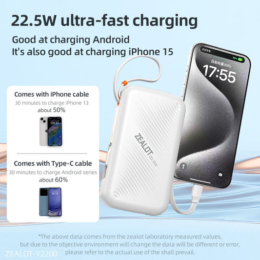ZEALOT Y2200 Portable 20000mAh Power Bank