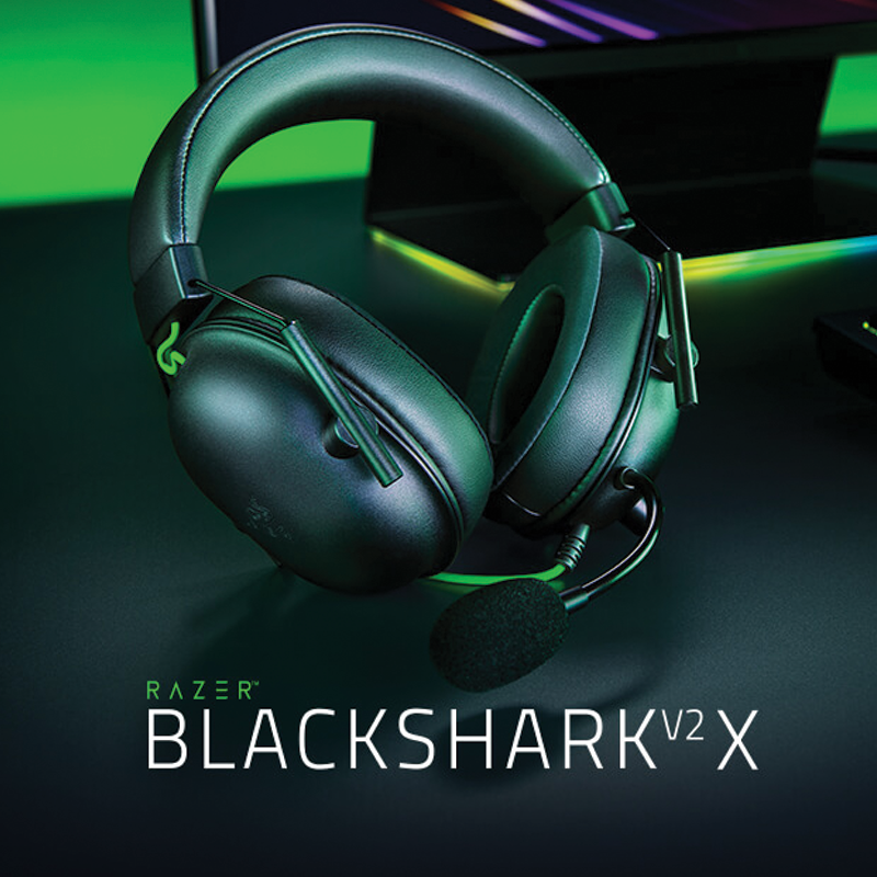 Razer BlackShark V2 X Wired Gaming On Ear Headset - Black,