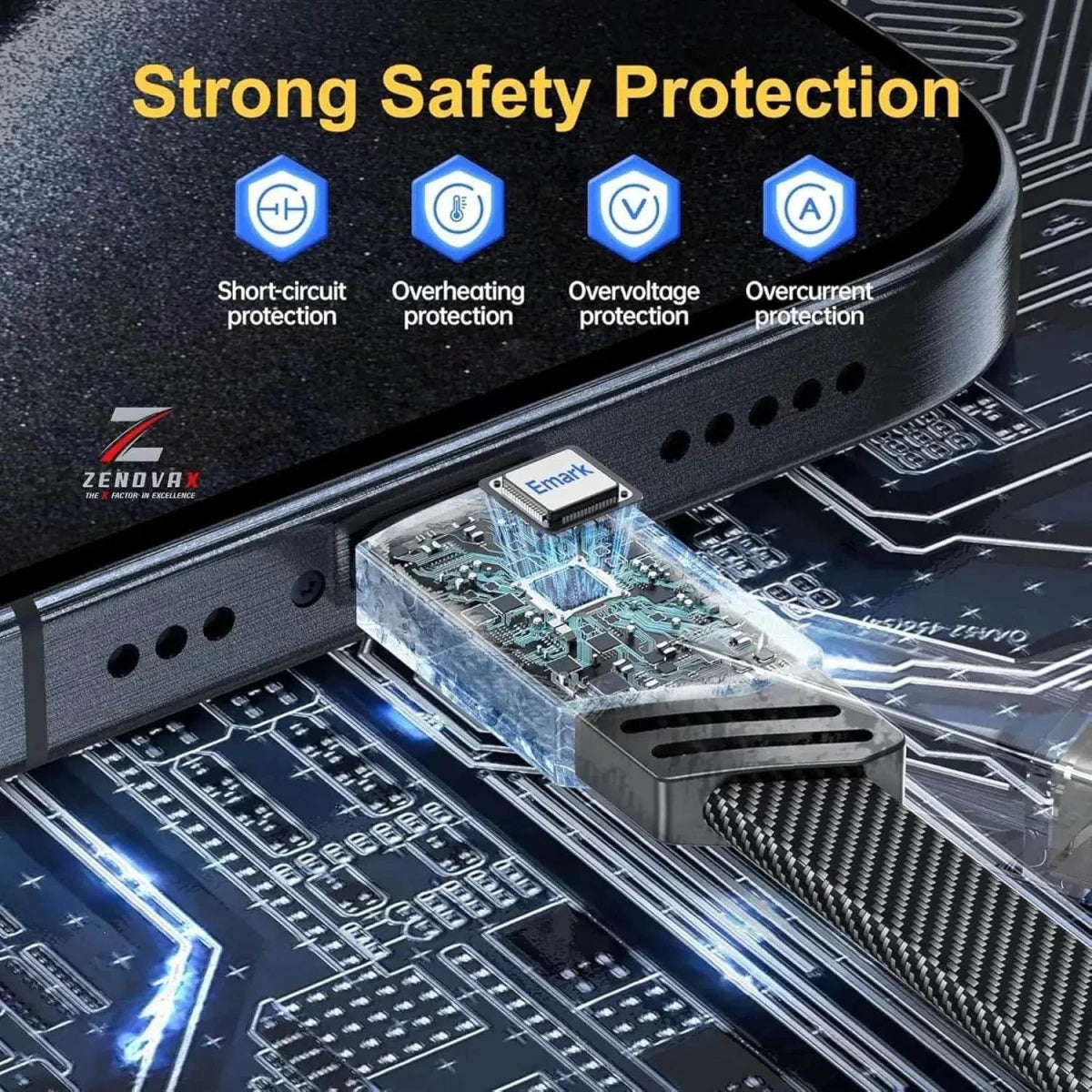 4 - in - 1 Multi Charging Cable (1M) – Nylon Braided USB A/C to USB - C & Lightning – 65W PD Fast Charging, Universal Sync Cord - HTT Mobiles