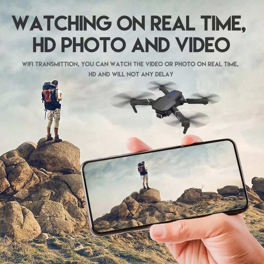 4K GPS Dual HD Camera Drones WiFi Foldable With 3 Batteries by HTT Global - HTT Mobiles