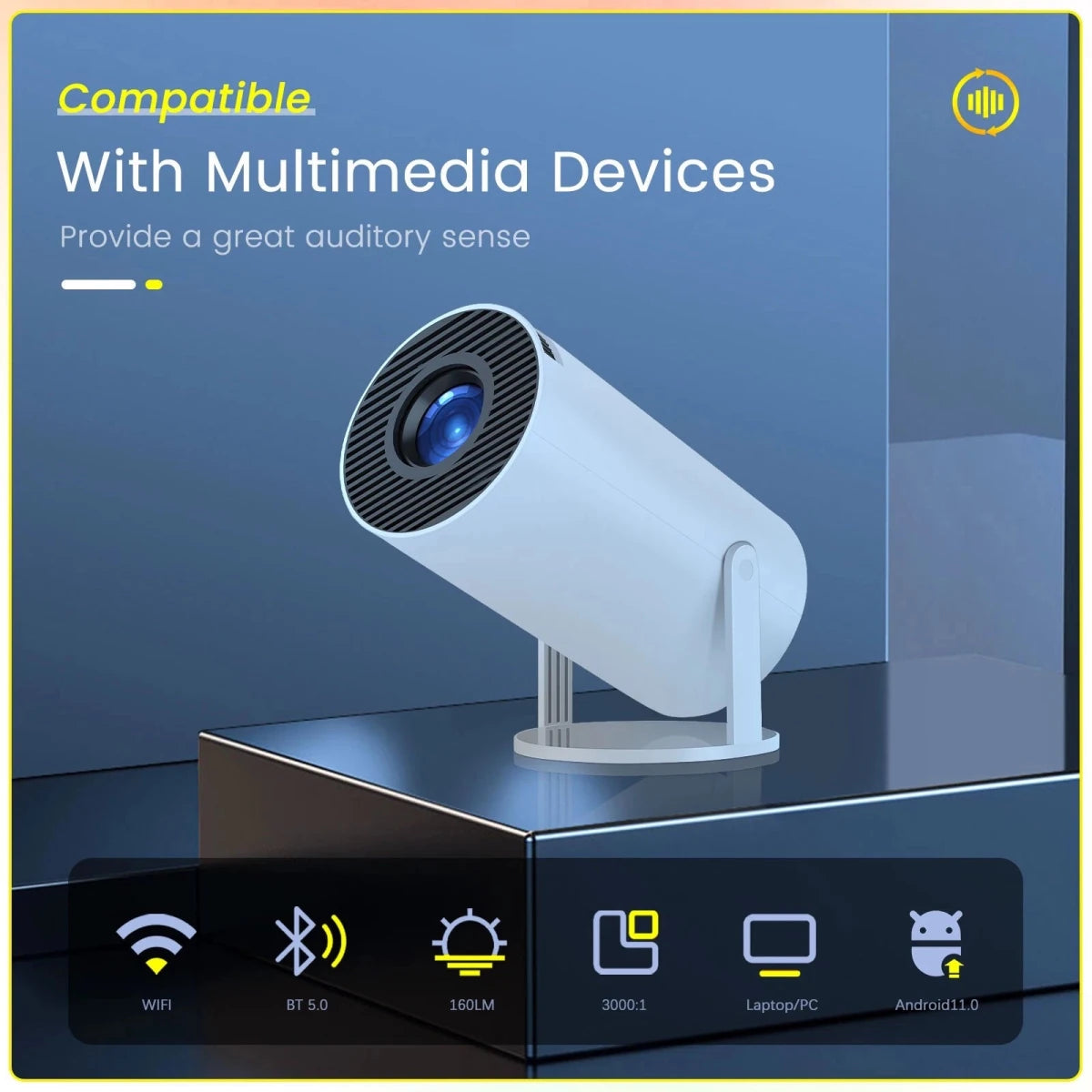 4K Smart Projector with WiFi & Bluetooth - HTT Mobiles
