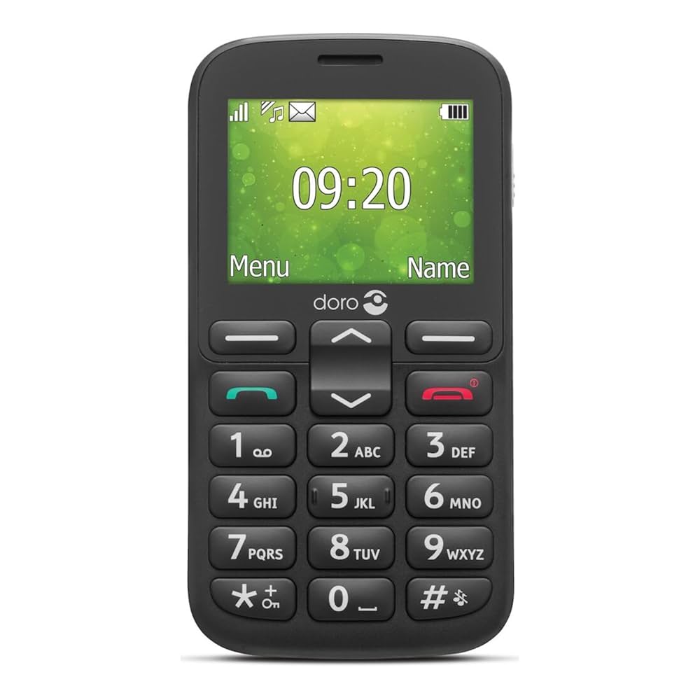 Doro 1380 senior mobile phone in black