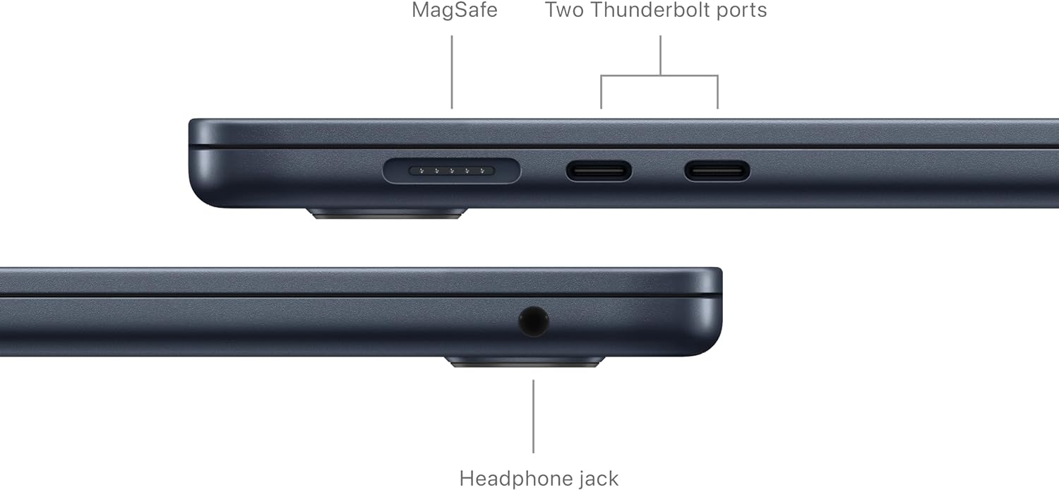 Apple MacBook Air 15-inch Laptop with M3 chip: 15.3-inch Liquid Retina Display, 16GB Unified Memory, 512GB SSD Storage, Backlit Keyboard, 1080p FaceTime HD Camera, Touch ID; Midnight, Brand New, Sealed