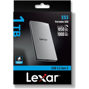 Lexar ES3 1TB Portable SSD Blue USB-C 1050MB/s LES3XXX001T -Blue NEW