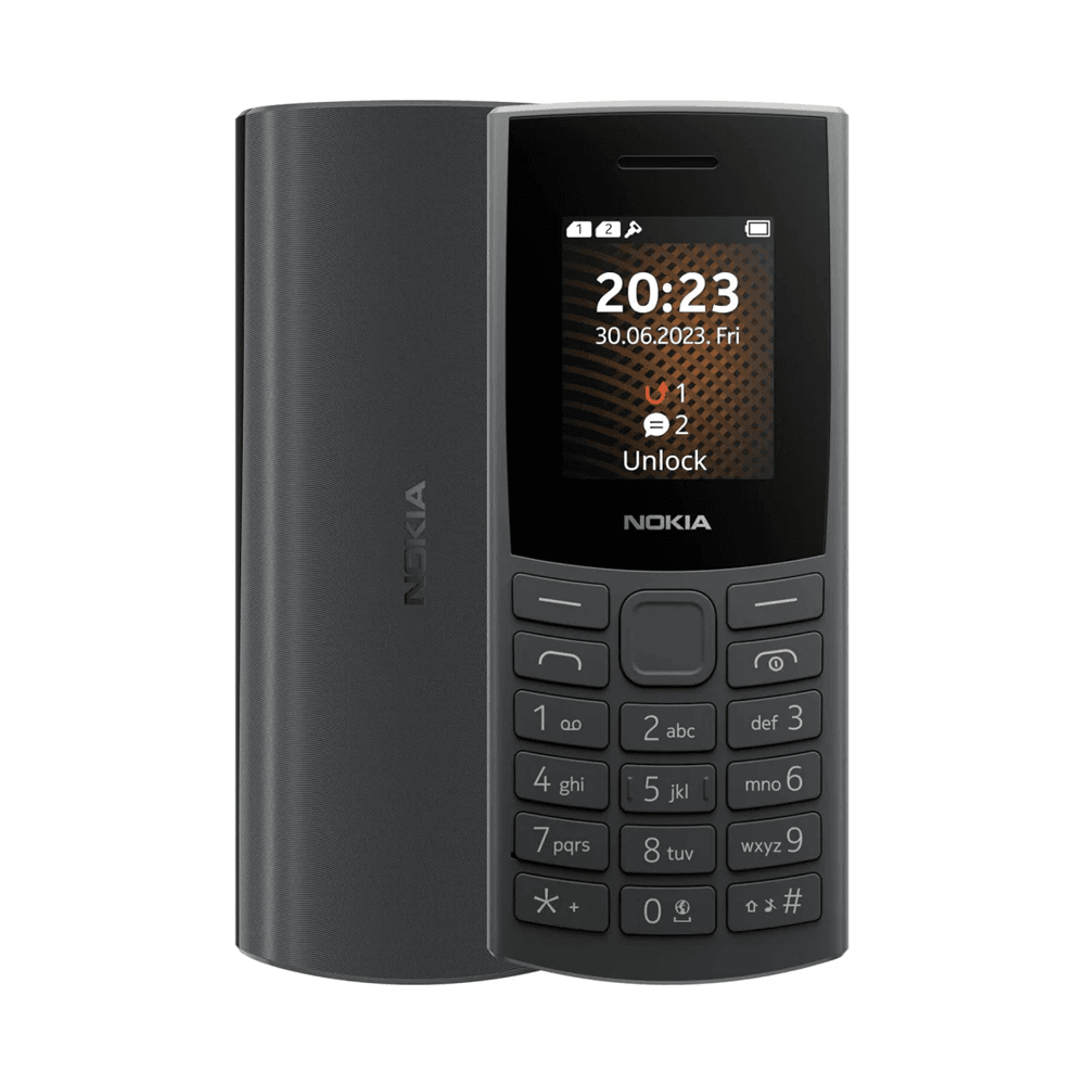 Nokia 105 4G | Sim Free Dual SIM Phone (Black) - HTT Mobiles