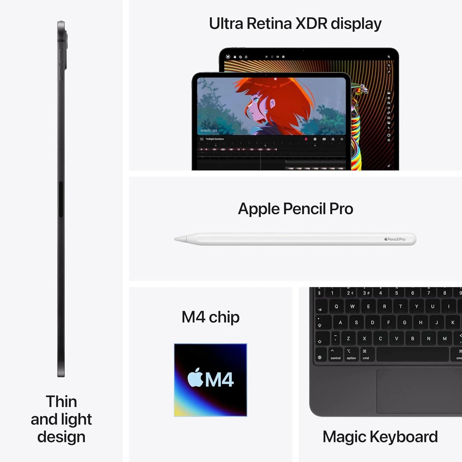 Apple iPad Pro 13-inch (M4) - Ultra Retina XDR Display, 2TB Storage, Wi-Fi & 5G Cellular - Space Black