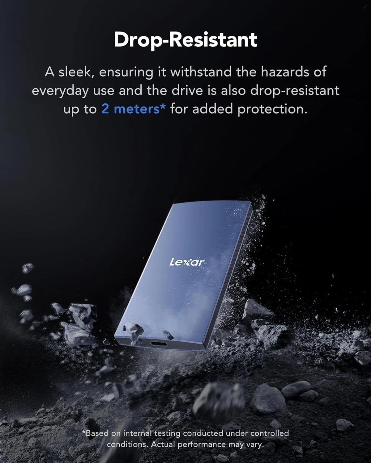 Lexar ES3 1TB Portable SSD Blue USB-C 1050MB/s LES3XXX001T -Blue NEW