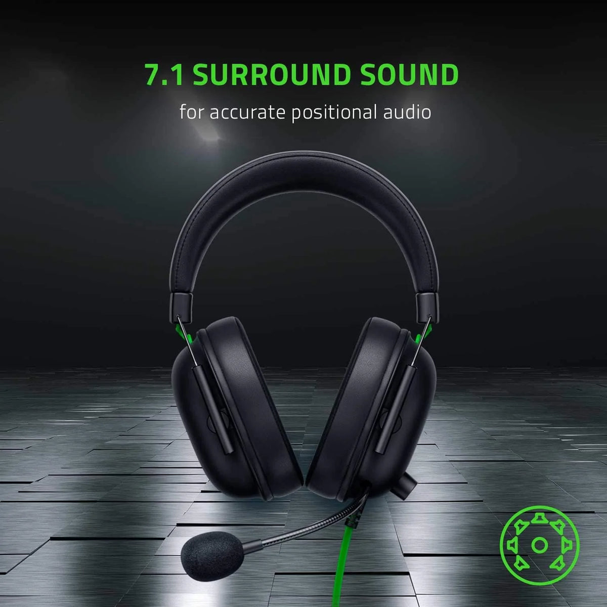 Razer BlackShark V2 X Wired Gaming On Ear Headset - Black,