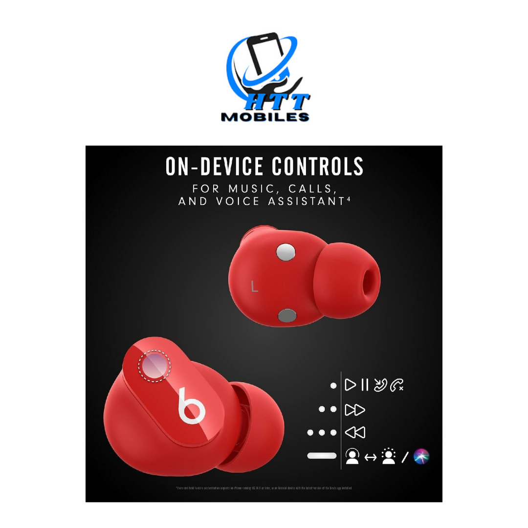 Beats Studio Buds – True Wireless Noise Cancelling Earbuds – Black/Red