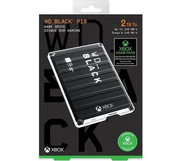 WD _BLACK P10 Game Drive for Xbox - 2 TB, Black ,NEW