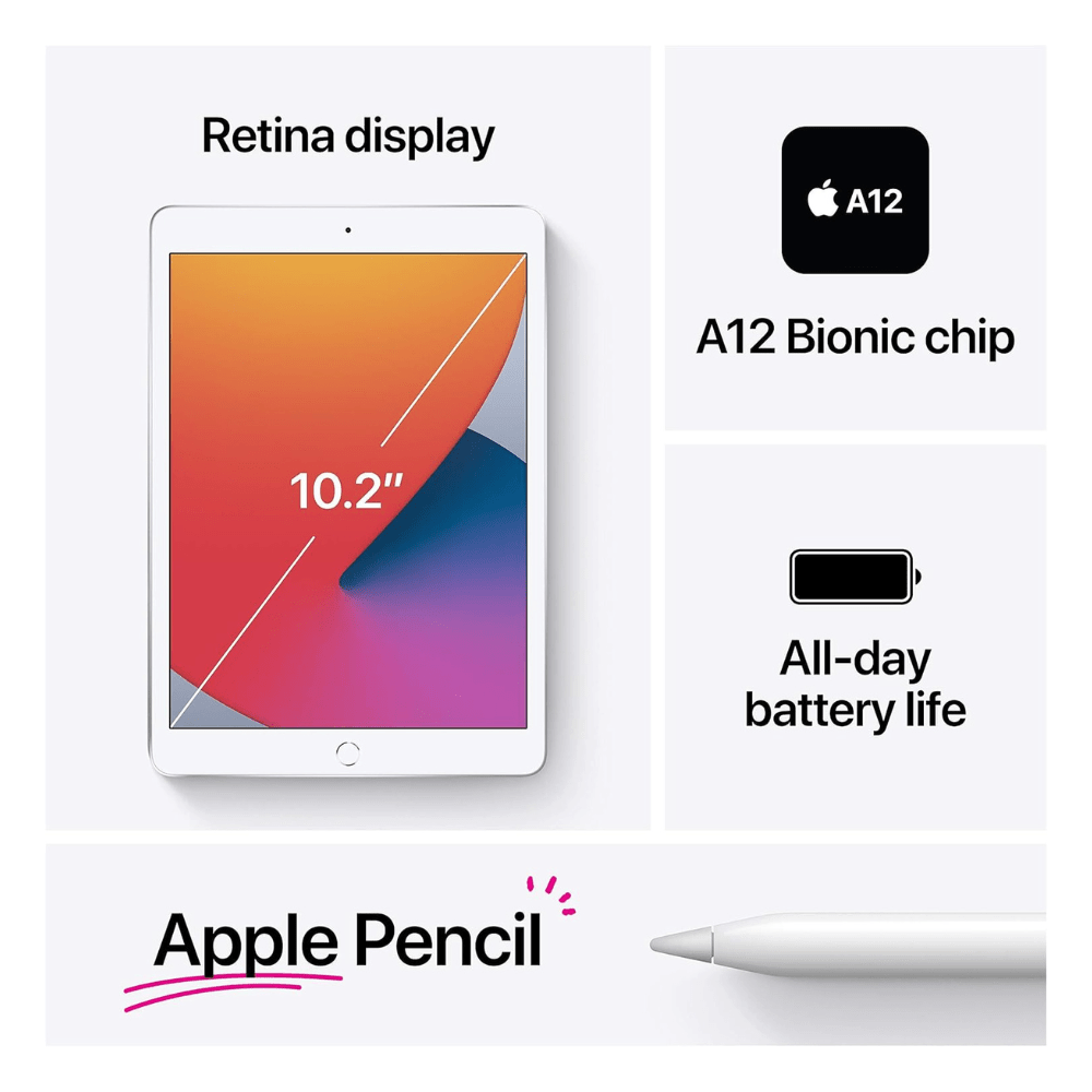 Apple iPad 8th Gen 32GB Wi - Fi 10.2 INCH (2020) - HTT Mobiles