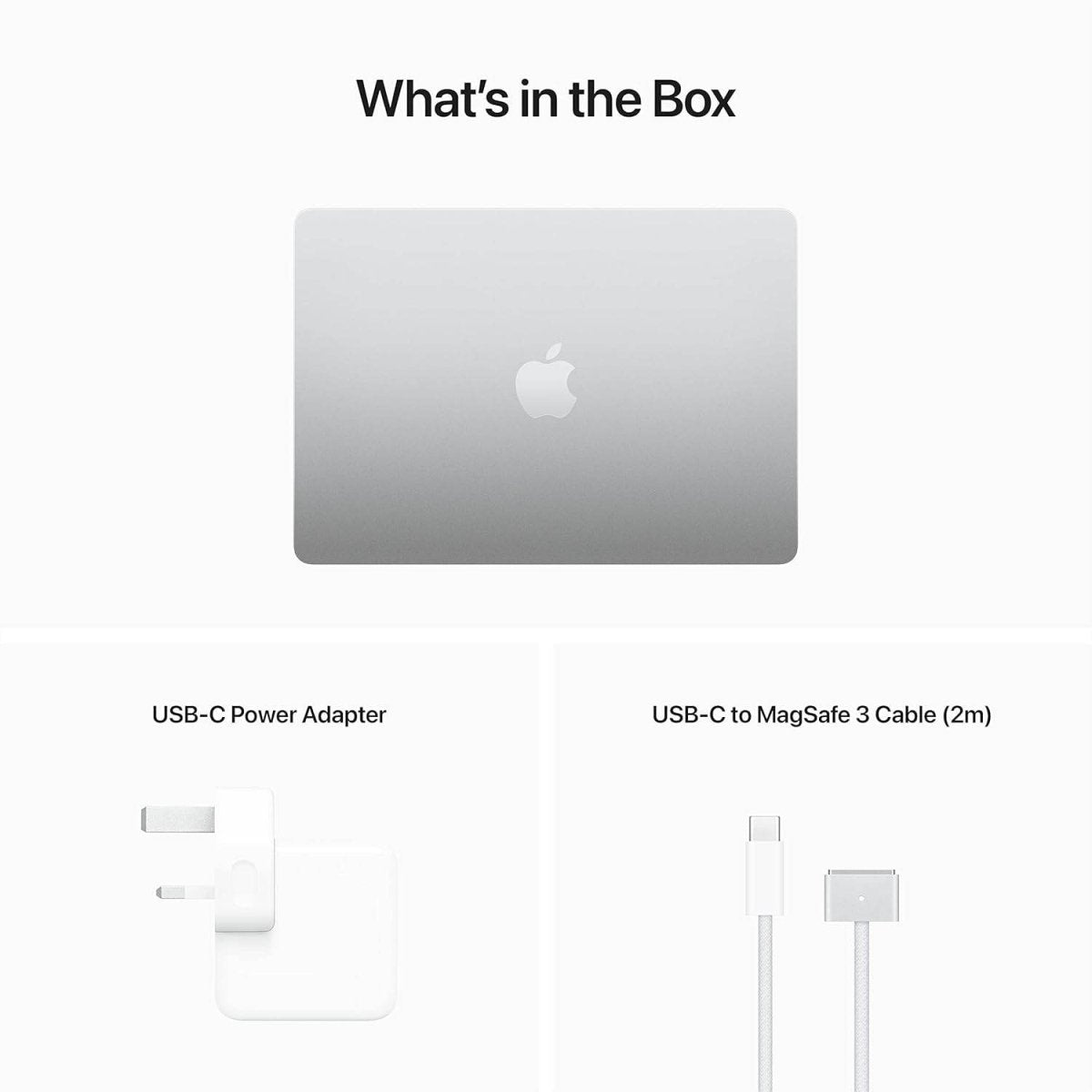 Apple MacBook Air 13 - inch (M2 Chip) – 512GB SSD, 8GB RAM, Liquid Retina (Silver) - HTT Mobiles