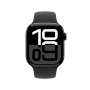 Apple Watch Series 10 GPS 46mm – Jet Black Aluminium Case with Sport Band - HTT Mobiles
