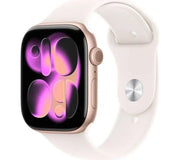 Apple Watch Series 11 Smartwatch 46mm Rose Gold Aluminium Light Blush Sport Band S/M - HTT Mobiles