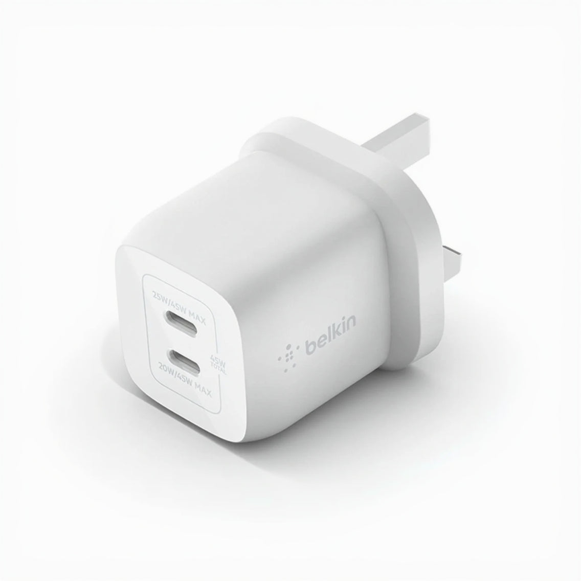 Belkin 45W Dual USB - C Wall Charger – PD 3.0 Fast Charging Adapter , - HTT Mobiles