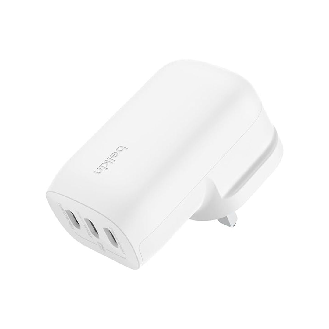 Belkin BoostCharge 67W 3 - Port USB - C Wall Charger with PPS & PD 3.1 – Includes USB - C Cable – Fast Charging , - HTT Mobiles