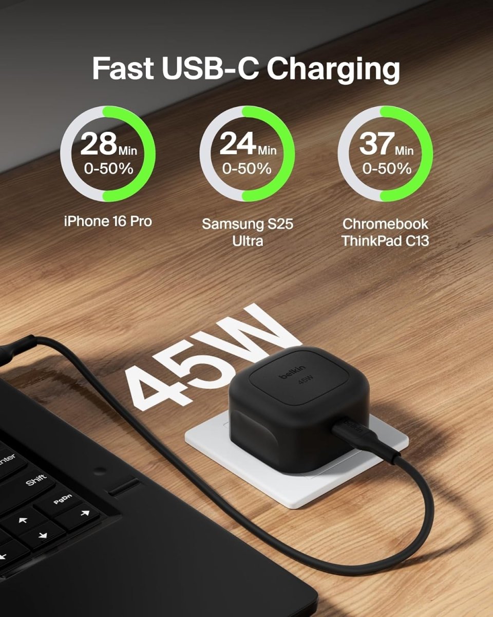 Belkin Compact Wall Charger 45W - HTT Mobiles