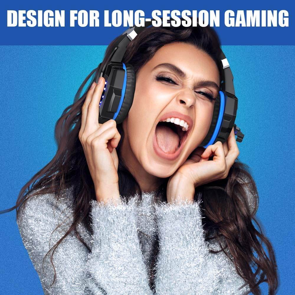 Bengoo G9000 Stereo Gaming Headset – Noise Cancelling Mic, LED Light, Bass Surround (Multi - Platform) - HTT Mobiles