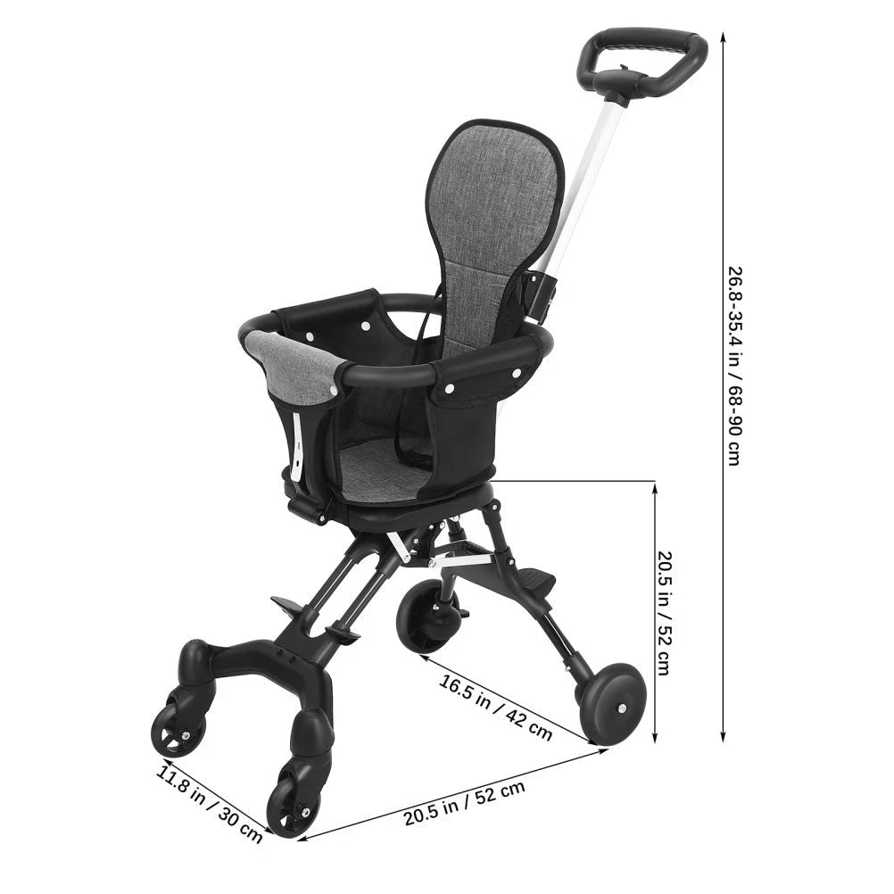 Compact Travel Pram Stroller Baby Lightweight One Hand Fold Buggy Pushchair UK - HTT Mobiles