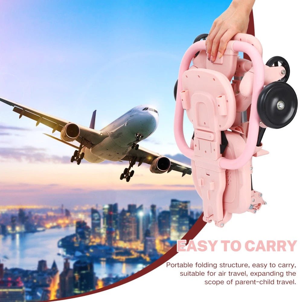 Compact Travel Pram Stroller Baby Lightweight One Hand Fold Buggy Pushchair UK - HTT Mobiles
