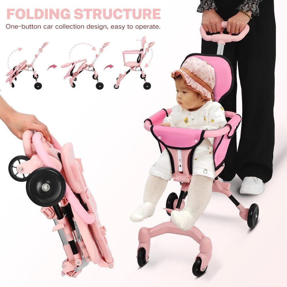 Compact Travel Pram Stroller Baby Lightweight One Hand Fold Buggy Pushchair UK - HTT Mobiles