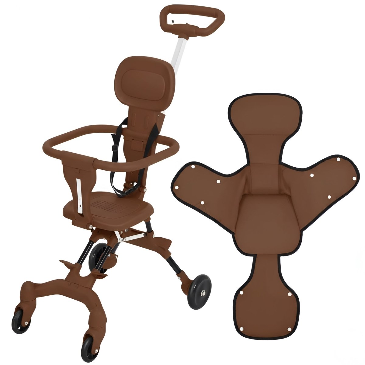 Compact Travel Pram Stroller Baby Lightweight One Hand Fold Buggy Pushchair UK - HTT Mobiles