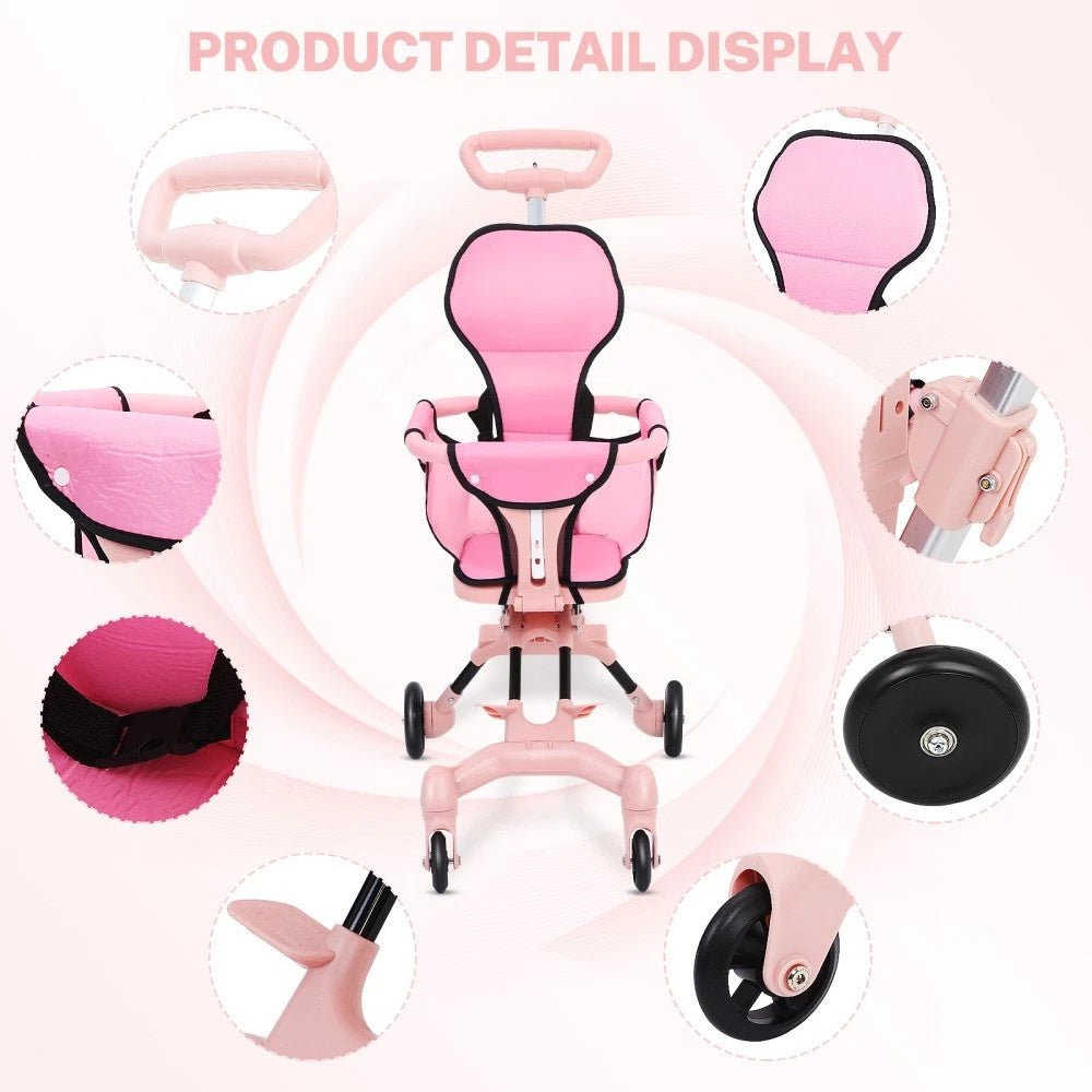 Compact Travel Pram Stroller Baby Lightweight One Hand Fold Buggy Pushchair UK - HTT Mobiles