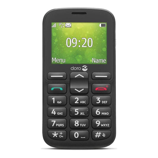 Doro 1380 Dual SIM Mobile Phone for Seniors (Black) – Large Keys, SOS Assistance Button, Camera & Torch - HTT Mobiles