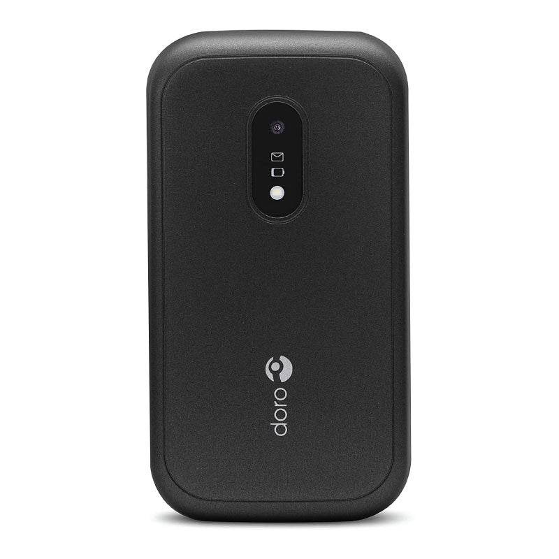 Doro 6040 4G Clamshell Mobile Phone for Seniors (Black) – External Display, GPS Assistance Button, 3MP Camera - HTT Mobiles
