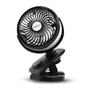 FITFORT Portable Clip - On Fan | USB Rechargeable with LED Light - HTT Mobiles