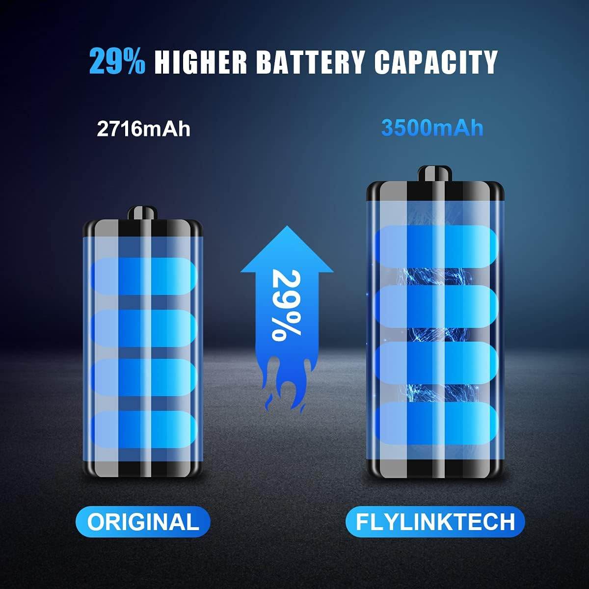 FLYLINKTECH High Capacity iPhone Battery Replacement Kit – 3.82V 1810mAh for iPhone 6, Full Repair Tool Set Included – Certified Safe - HTT Mobiles