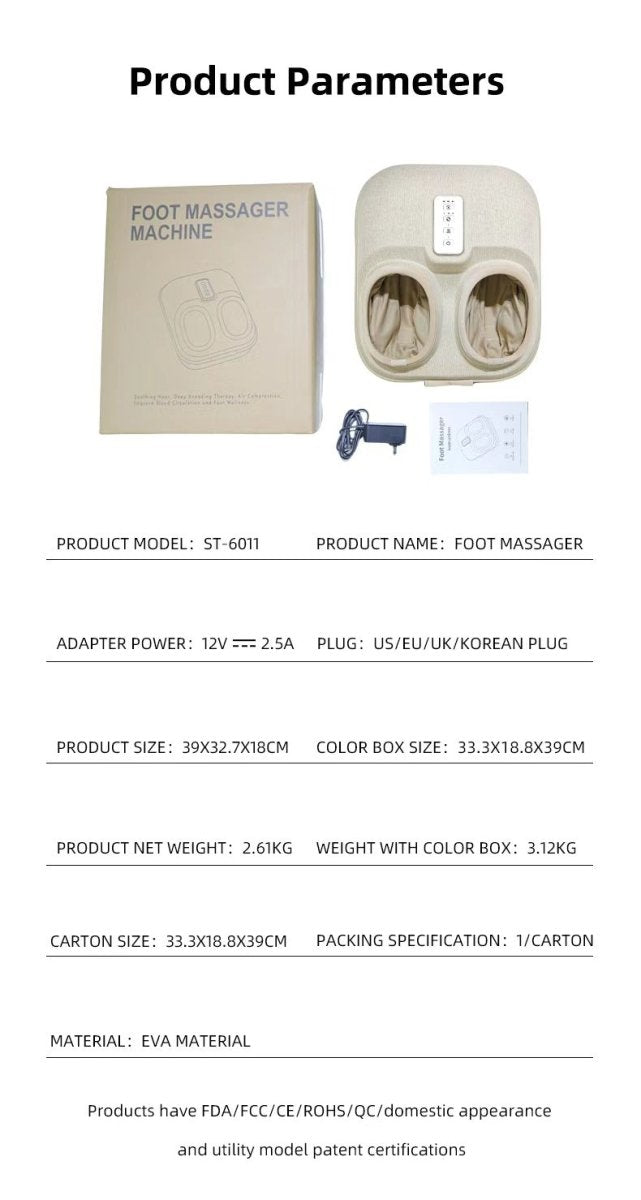 Foot Massager , Deep Kneading, Air Compression, - HTT Mobiles