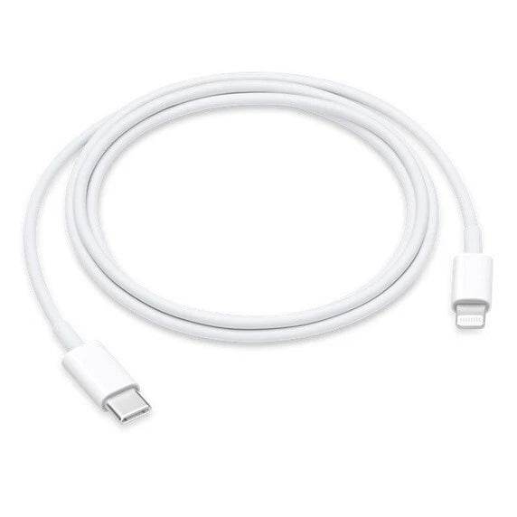 Genuine Apple USB - C to Lightning Cable – 1m (3.3ft) – OEM Fast Charge Cord for iPhone 11 - 14 Pro Max, iPad, and AirPods (White) - HTT Mobiles
