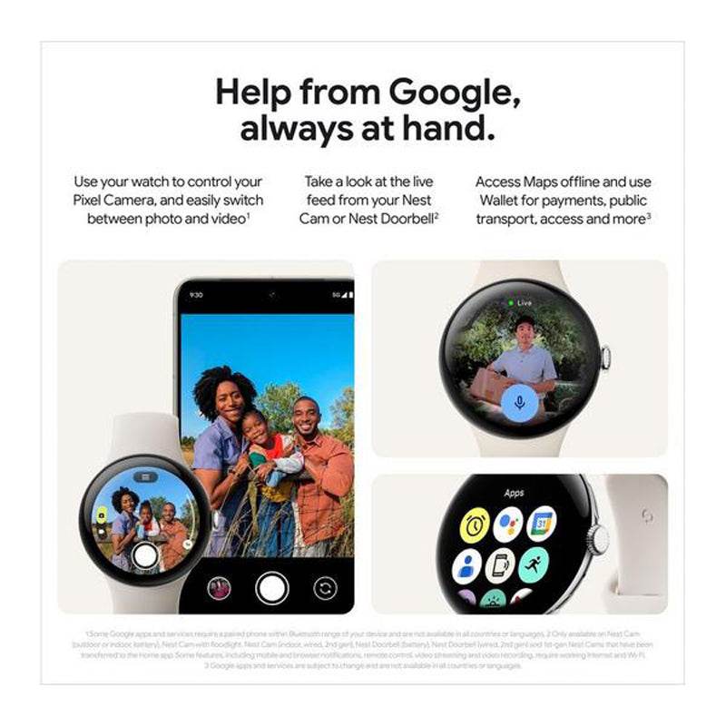 Google Pixel Watch 3 (41mm) – Obsidian Matte Black Aluminium | Actua Display, AI Fitness & 24hr Battery (Wi - Fi) - HTT Mobiles