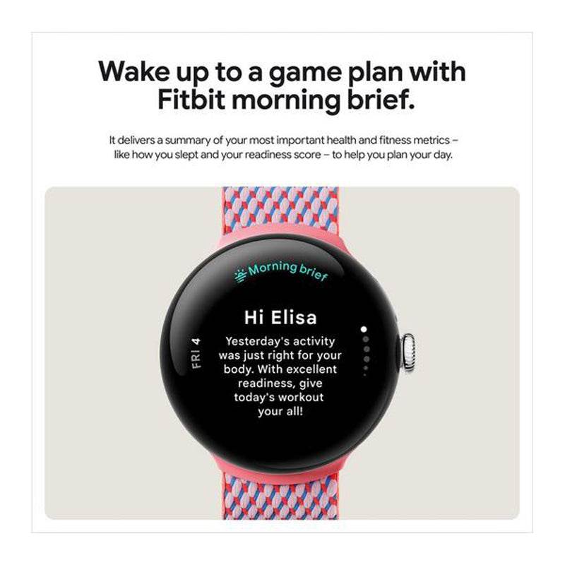 Google Pixel Watch 3 (41mm) – Obsidian Matte Black Aluminium | Actua Display, AI Fitness & 24hr Battery (Wi - Fi) - HTT Mobiles