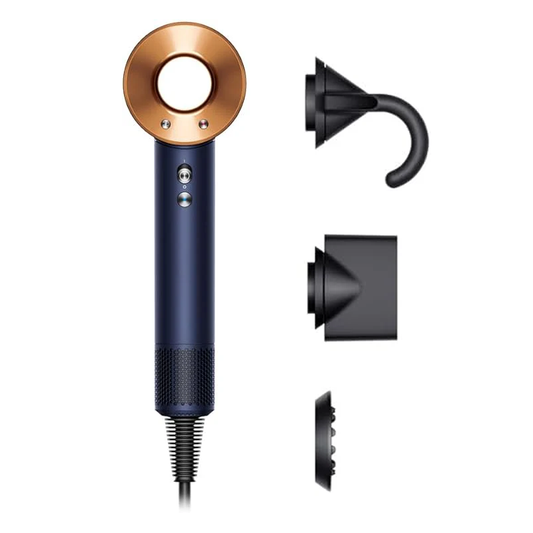 Dyson Supersonic hair dryer in Prussian Blue and Rich Copper