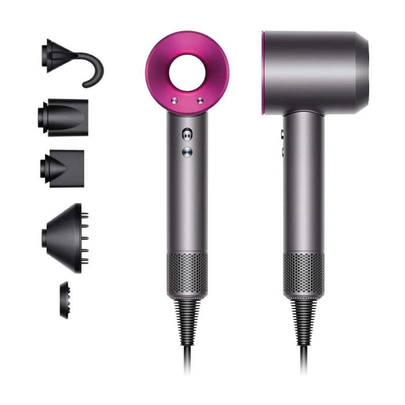 Dyson Supersonic hair dryer in Iron and Fuchsia