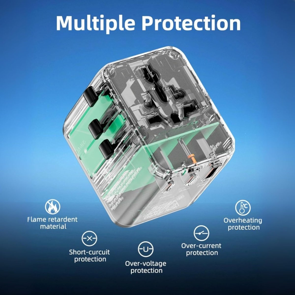 HAVAL 25W Fast Charger + Universal Adapter – Multi - Port Wall Plug with 2x USB - C & 1x USB - A Ports, PD/QC Compatible - HTT Mobiles