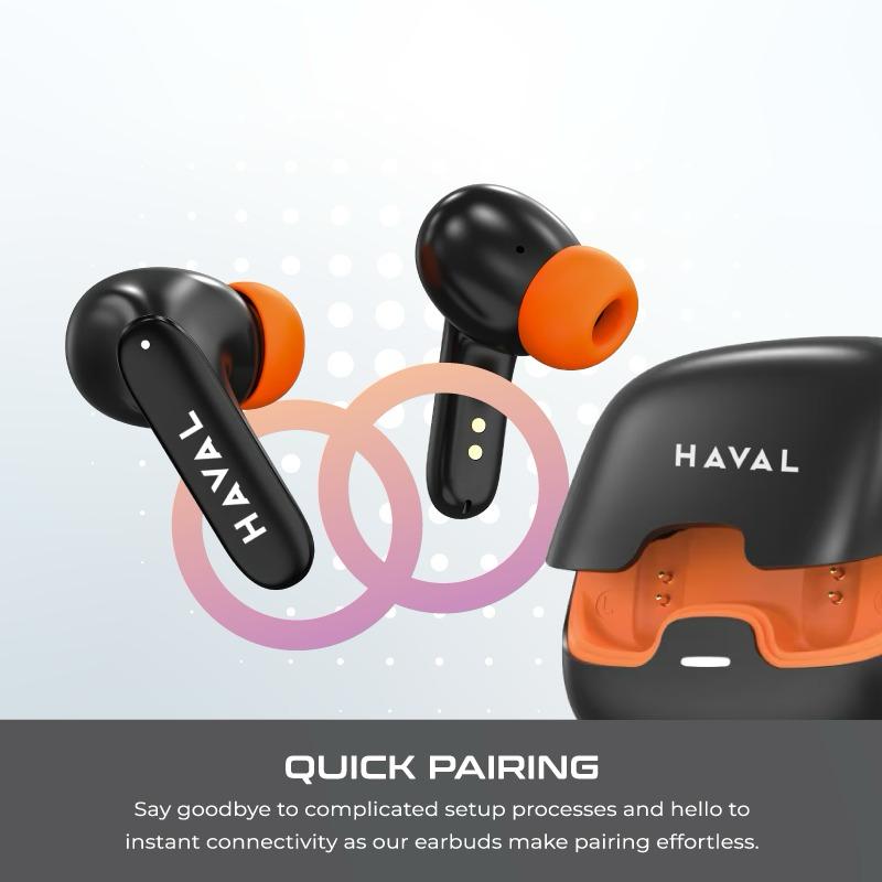 HAVAL Z40 Pro Wireless Earbuds, Noise Cancelling ,100h Playtime, Bluetooth 5.4 & IPX5 Waterproof, - HTT Mobiles
