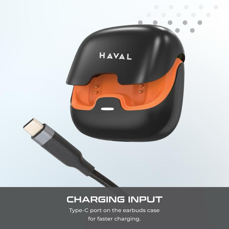 HAVAL Z40 Pro Wireless Earbuds, Noise Cancelling ,100h Playtime, Bluetooth 5.4 & IPX5 Waterproof, - HTT Mobiles