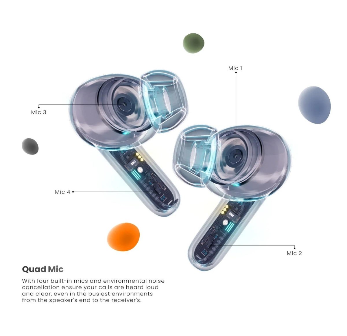 HAVAL Z40 Pro Wireless Earbuds, Noise Cancelling ,100h Playtime, Bluetooth 5.4 & IPX5 Waterproof, - HTT Mobiles